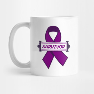Purple Awareness Ribbon - Survivor Mug