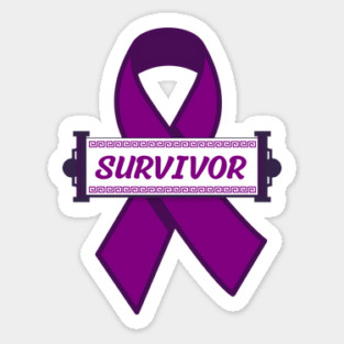 Purple Awareness Ribbon - Survivor Sticker
