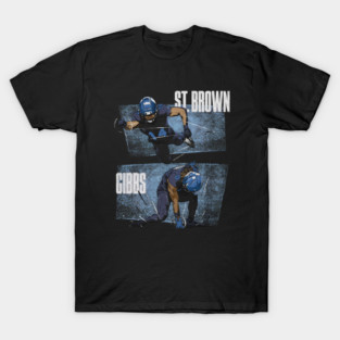 Jahmyr Gibbs & Amon-Ra St. Brown Detroit Dynamic Duo T-Shirt