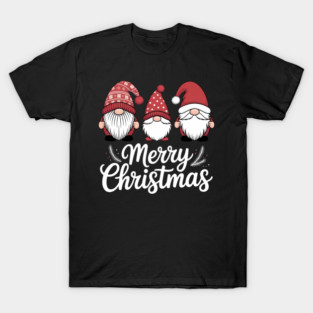 Gnomes Christmas for Women Print Womens Christmas T-Shirt