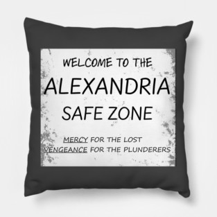 the alexandria welcome sign from the walking dead Pillow