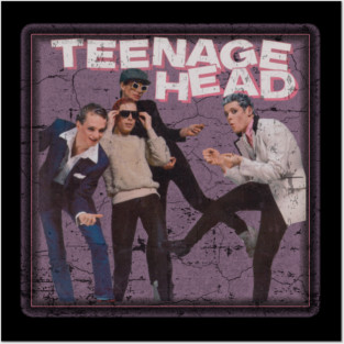 Retro Neon Glow Music Art || 80s Punk New Wave Nostalgia (TEENAGE HEAD) Posters and Art