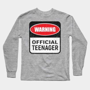 Warning Official Teenager Rebel Vibes Birthday Mode Long Sleeve T-Shirt