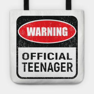 Warning Official Teenager Rebel Vibes Birthday Mode Tote