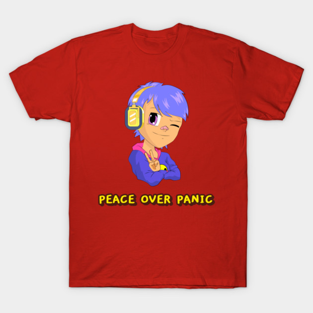 Peace Over Panic Meditation and Mindfulness T-Shirt by Lamount Tees