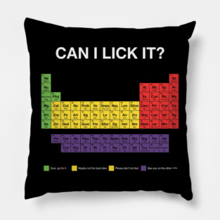 Colorful Periodic Table of Elements | Chemistry  | Science Education Pillow