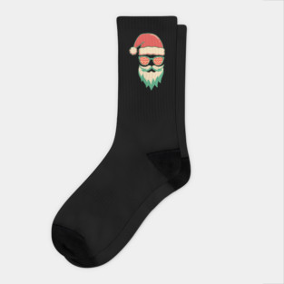 Retro Hippie Santa Christmas Socks
