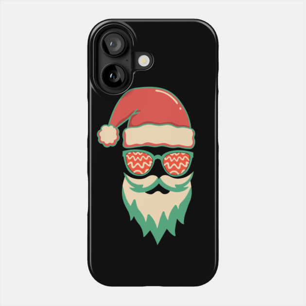 Retro Hippie Santa Christmas Phone Case by The WYLD Tribe
