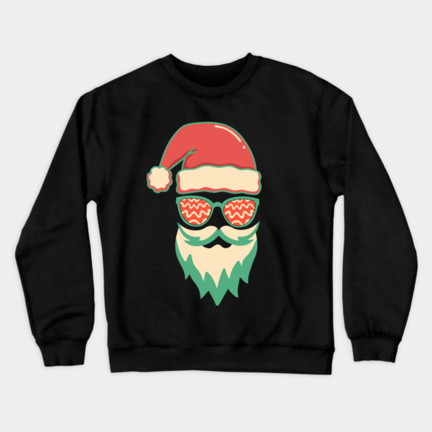 Retro Hippie Santa Christmas Crewneck Sweatshirt by The WYLD Tribe