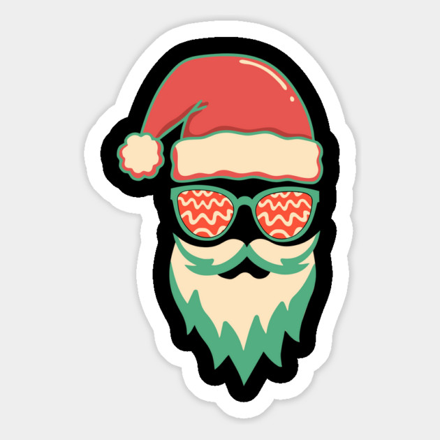 Retro Hippie Santa Christmas Magnet by The WYLD Tribe