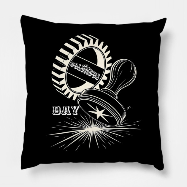 The U.S. Columbus day Pillow by stitchloom
