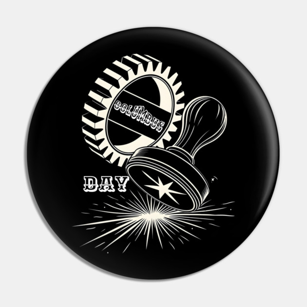 The U.S. Columbus day Pin by stitchloom