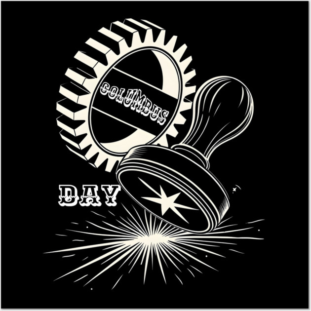 The U.S. Columbus day Wall Art by stitchloom