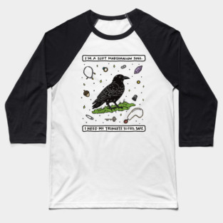 I Need My Trinkets Crow Baseball T-Shirt