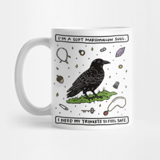 I Need My Trinkets Crow Mug