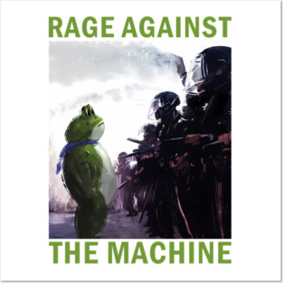 Frog RAGE AGAINST THE MACHINE Protest 2025 Posters and Art