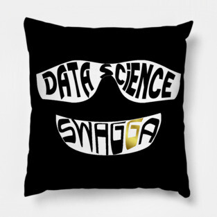 Data Science Swagga | Hip Hop Gold Tooth White Pillow