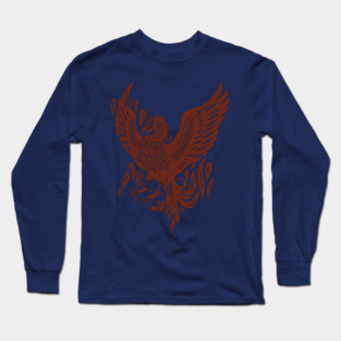 Phoenix bird in flames Long Sleeve T-Shirt