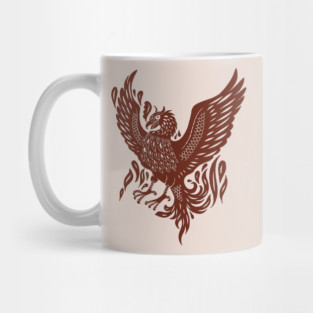 Phoenix bird in flames Mug