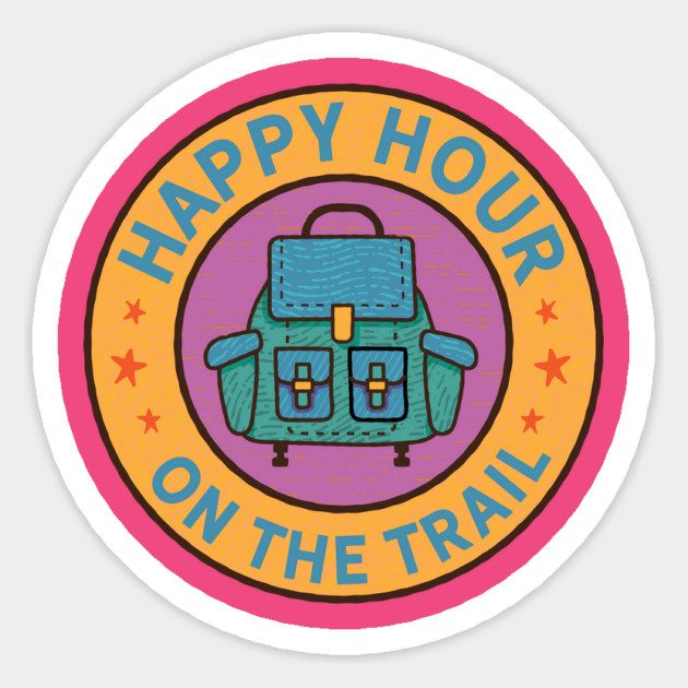 Happy Hour on the Trail Magnet by Camp Happy Hour