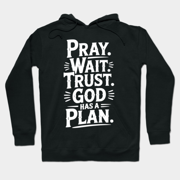 Pray Wait Trust God Has a Plan Hoodie by Frank Ring
