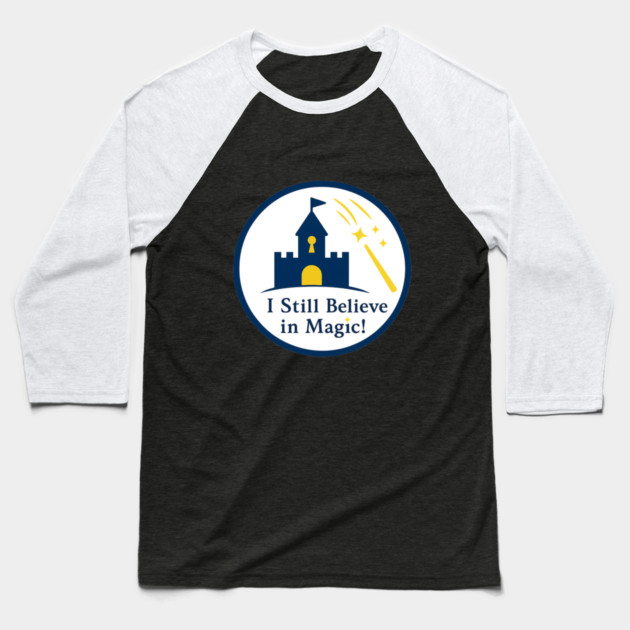 I Still Believe in Magic With Shooting Stars Baseball T-Shirt by Disney For Seniors