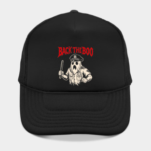 Back the Boo Horror Ghost Cop Design Hat