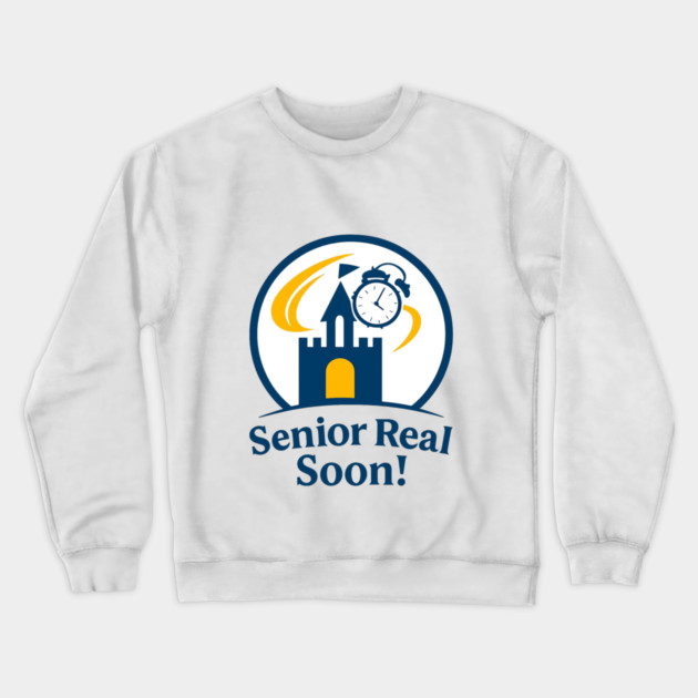Senior Real Soon White Inside Circle Crewneck Sweatshirt by Disney For Seniors