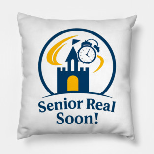 Senior Real Soon White Inside Circle Pillow