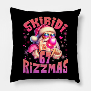 Xmas 67 Skibidi Six Seven Rizzmas Pillow