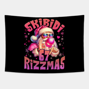 Xmas 67 Skibidi Six Seven Rizzmas Tapestry