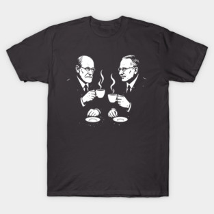 Sigmund Freud and Carl Jung drinking coffee T-Shirt