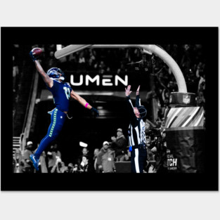 Jaxon Smith-Njigba Seattle Seahawks dunks on the goalpost crossbar Posters and Art