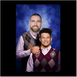 Vintage Travis Kelce Patrick Mahomes Kansas City Football Step Brothers Posters and Art