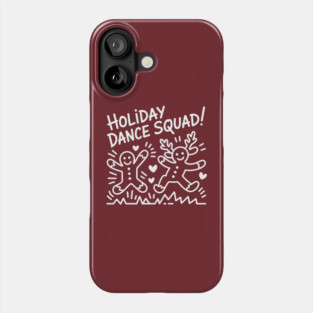 Energetic Gingerbread Dance Scene with Reindeer Twist Phone Case