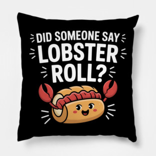 Funny Lobster Roll Lover Coastal Pillow