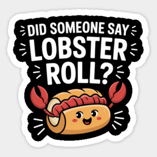 Funny Lobster Roll Lover Coastal Sticker