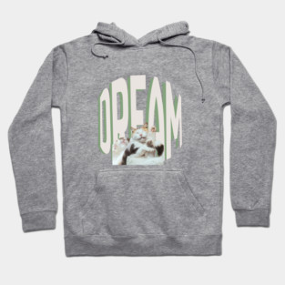 Dream Cat -Cozy Sleeping Kitty, Cute Relaxed Style Hoodie