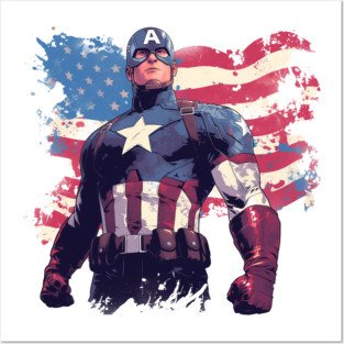 captain america Posters and Art