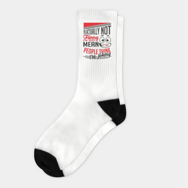 I'm Actually Not Funny Awkward Attitude Socks by Anticorporati