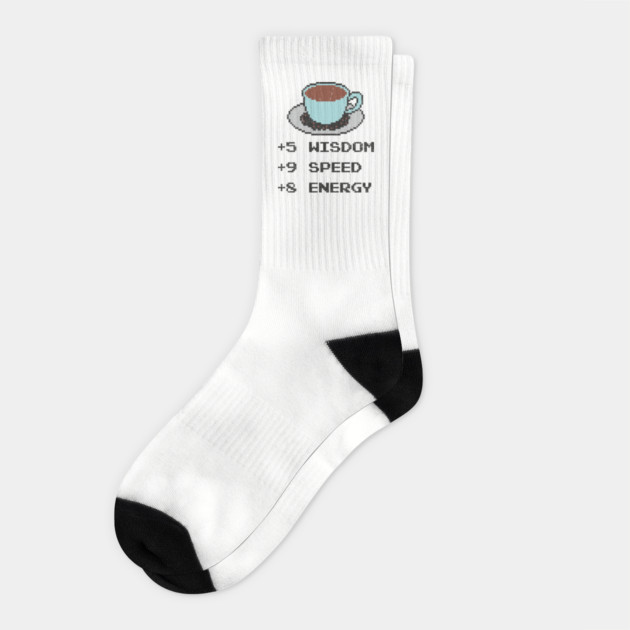 Caffeine Potion Disguised As A Cup Of Coffee RPG Gamer Socks by Anticorporati