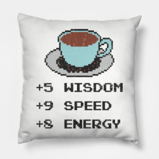 Caffeine Potion Disguised As A Cup Of Coffee RPG Gamer Pillow