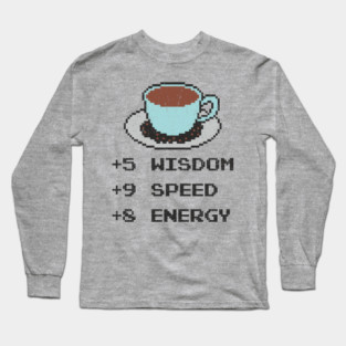 Caffeine Potion Disguised As A Cup Of Coffee RPG Gamer Long Sleeve T-Shirt