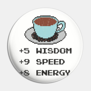 Caffeine Potion Disguised As A Cup Of Coffee RPG Gamer Pin