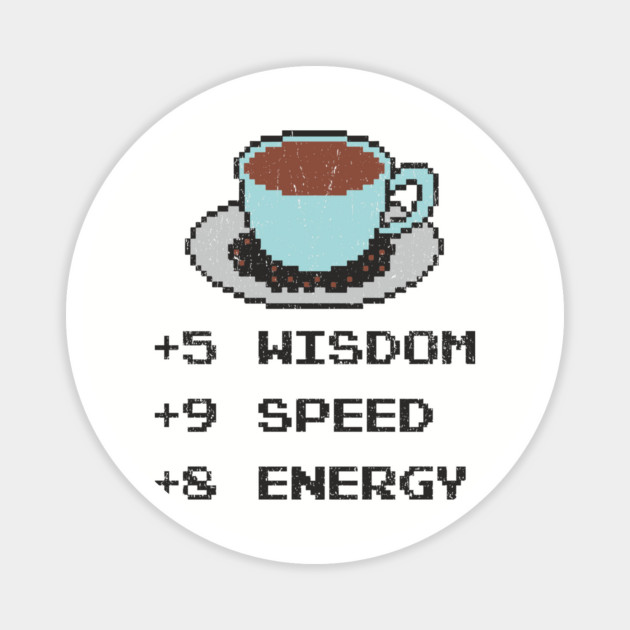 Caffeine Potion Disguised As A Cup Of Coffee RPG Gamer Magnet by Anticorporati