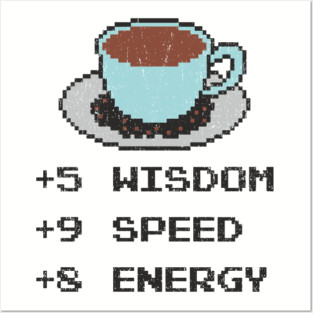 Caffeine Potion Disguised As A Cup Of Coffee RPG Gamer Posters and Art