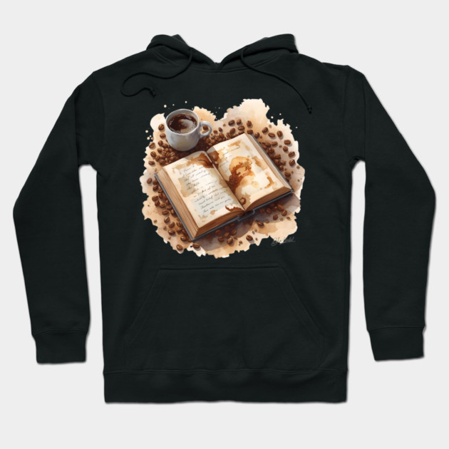 Daily Dose Coffee & Literature books Hoodie by SR8891