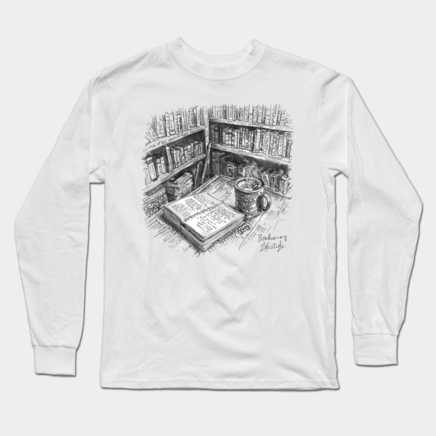 Journaling With My Mocha Long Sleeve T-Shirt by SR8891