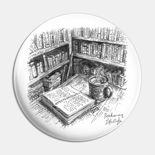 Journaling With My Mocha Pin by SR8891