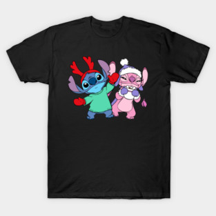 Stitch Dancing Santa Hat Festive T-Shirt